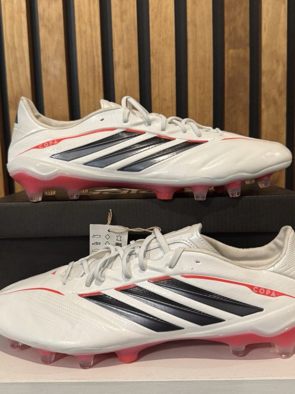 SIZE 12 MEN adidas Copa Pure 4 Elite FG White Red Black Soccer Cleats JQ0396 NEW